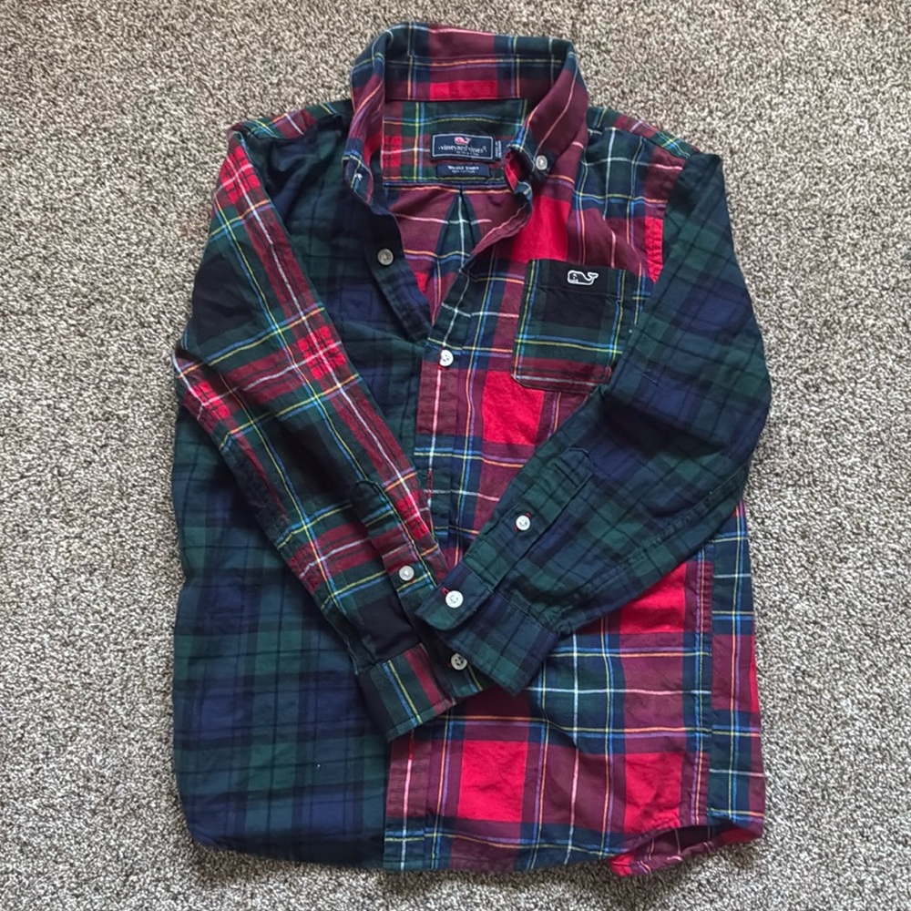Vineyard Vines Plaid Boys Shirt